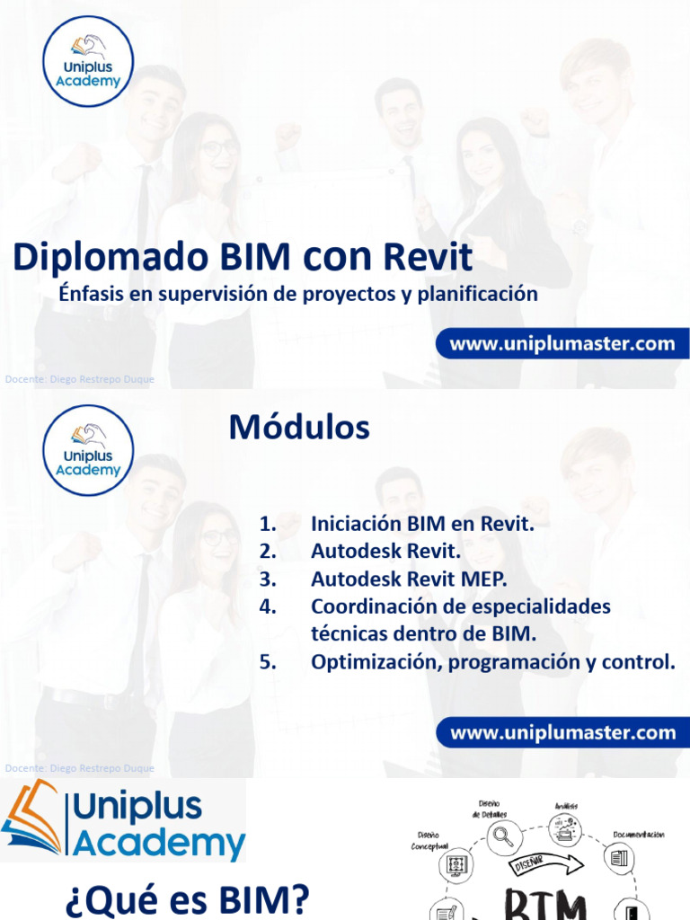 Presentación Clase 1 Uniplus BIM-Revit | PDF | Autodesk Revit | Informática