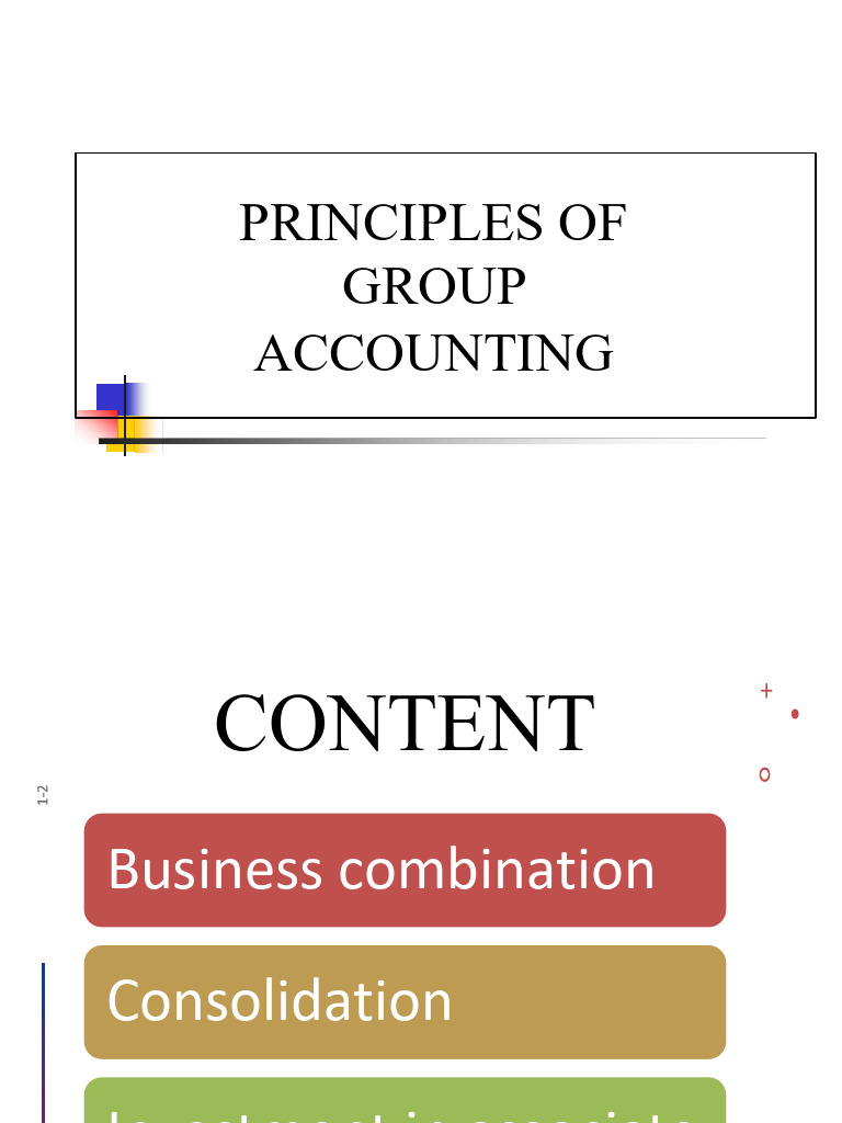Group Accounting Principles Overview | PDF | Goodwill (Accounting ...