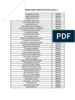 Lista Final de Seleccionados para La Feria