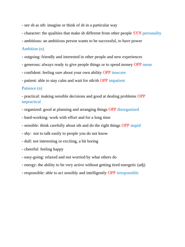 Key Personality Traits Explained | PDF