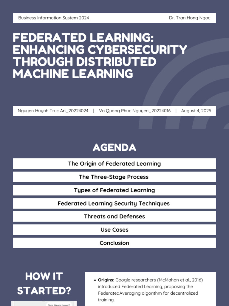 Federated Learning Enhancing Cybersecurity Through Distributed Machine ...