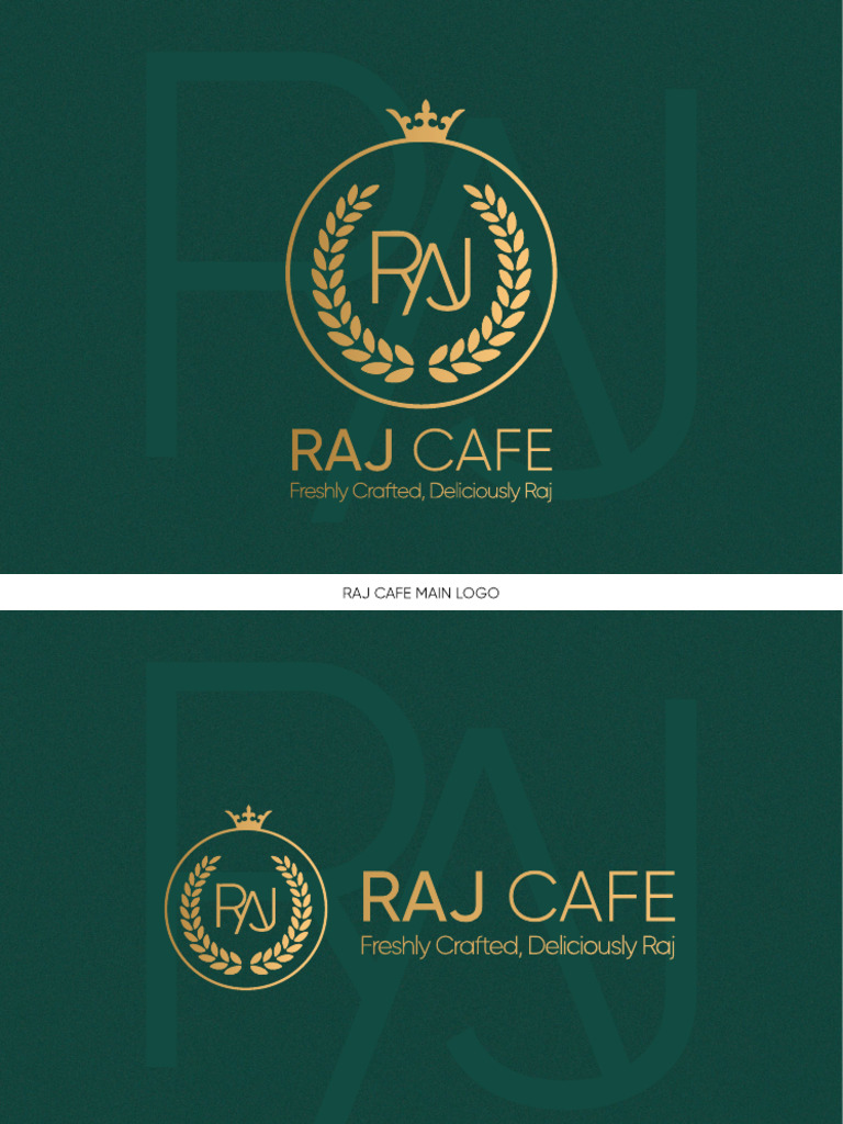 Raj Cafe Branding and Design Elements | PDF