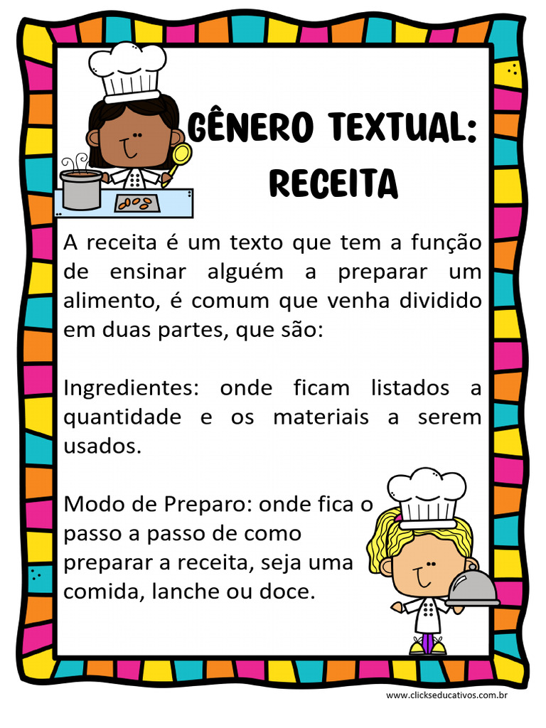 Estrutura do Gênero Textual Receita | PDF