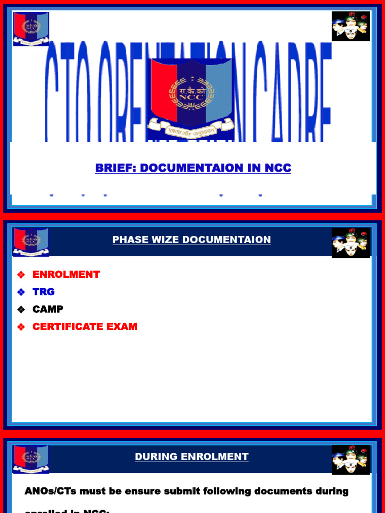 Aadhar Card Requirements for NCC Enrolment | PDF | Military Education ...