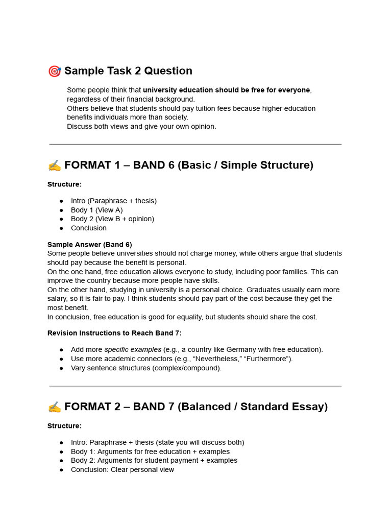 ? Sample Task 2 Question | PDF | Subsidy | University