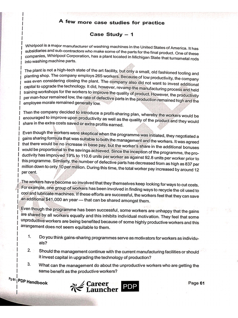 Case Study - MBA CL | PDF
