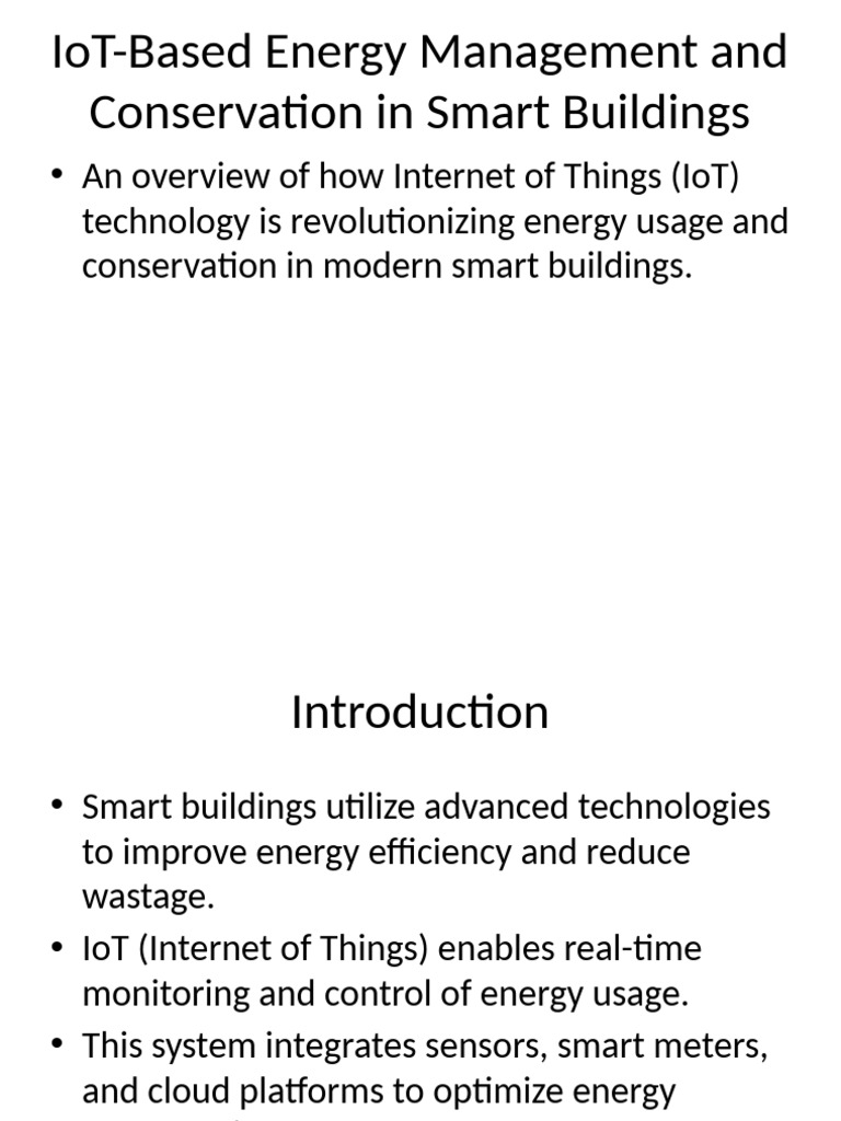 IoT Energy Management Smart Building | PDF