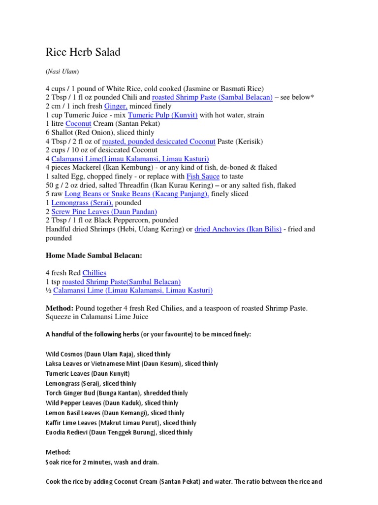 Traditional Malaysian Recipes Collection | PDF | Indonesian Cuisine ...