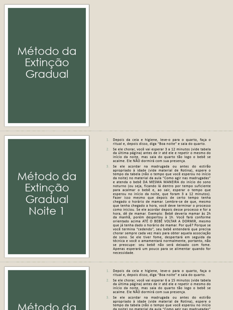 Método da Extinção Gradual para Bebês | PDF | Tempo | Dormir