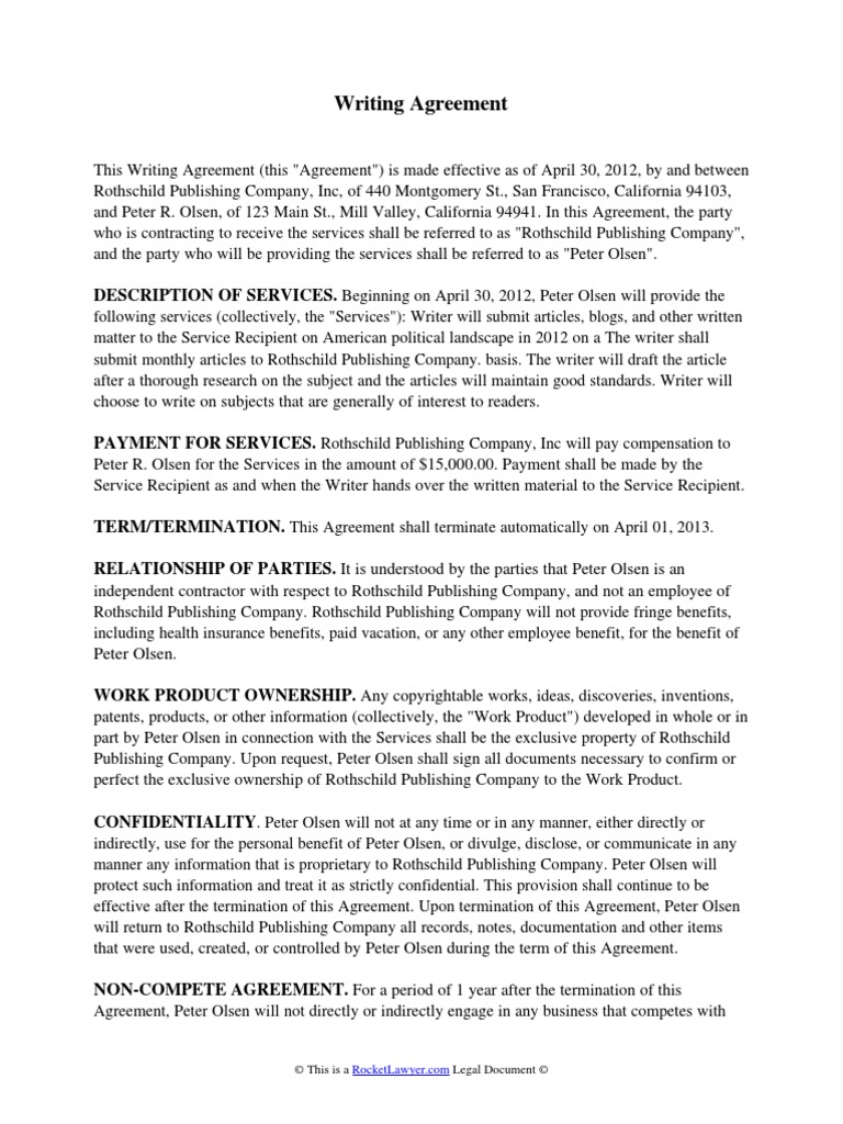 Freelance Writer Contract | PDF | Government Information | Government - Freelance Technical Writer Contract