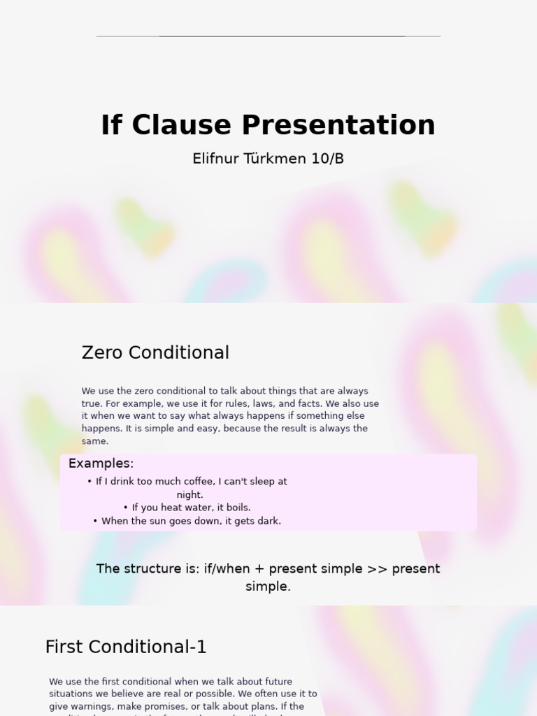 Understanding Conditional Clauses | PDF | Linguistics | Grammar
