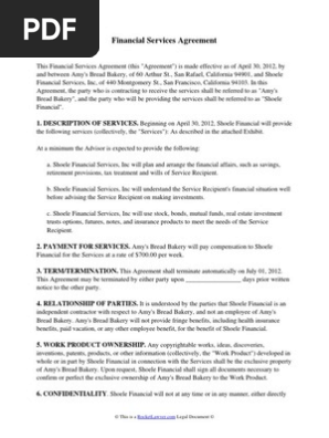 Financial Services Agreement