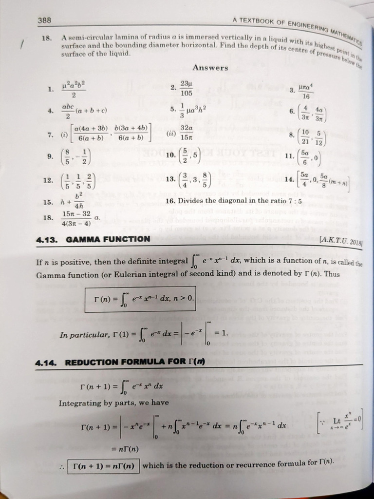 Beta & Gamma Function | PDF
