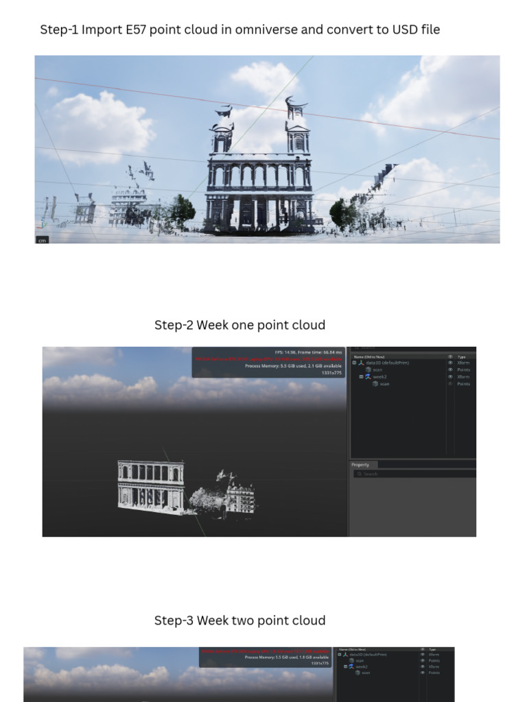 Step-1 Import E57 Point Cloud in Omniverse and Convert To USD File | PDF