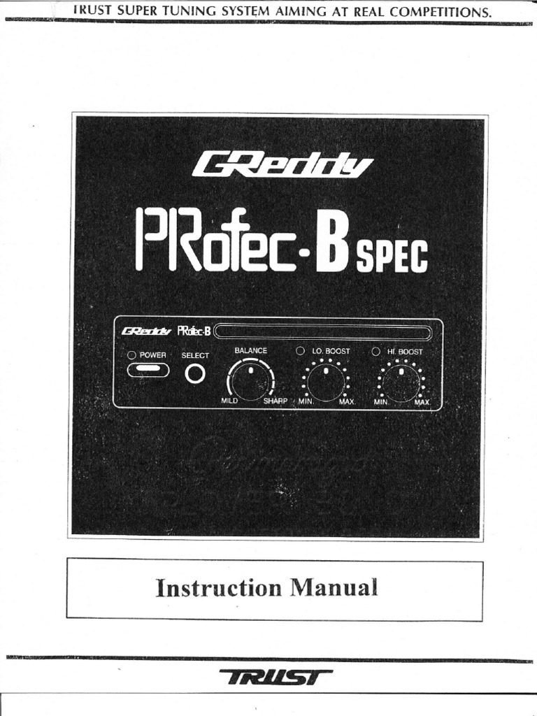 Greddy Profec B Manual | PDF | Foreign Language Studies | Home & Garden