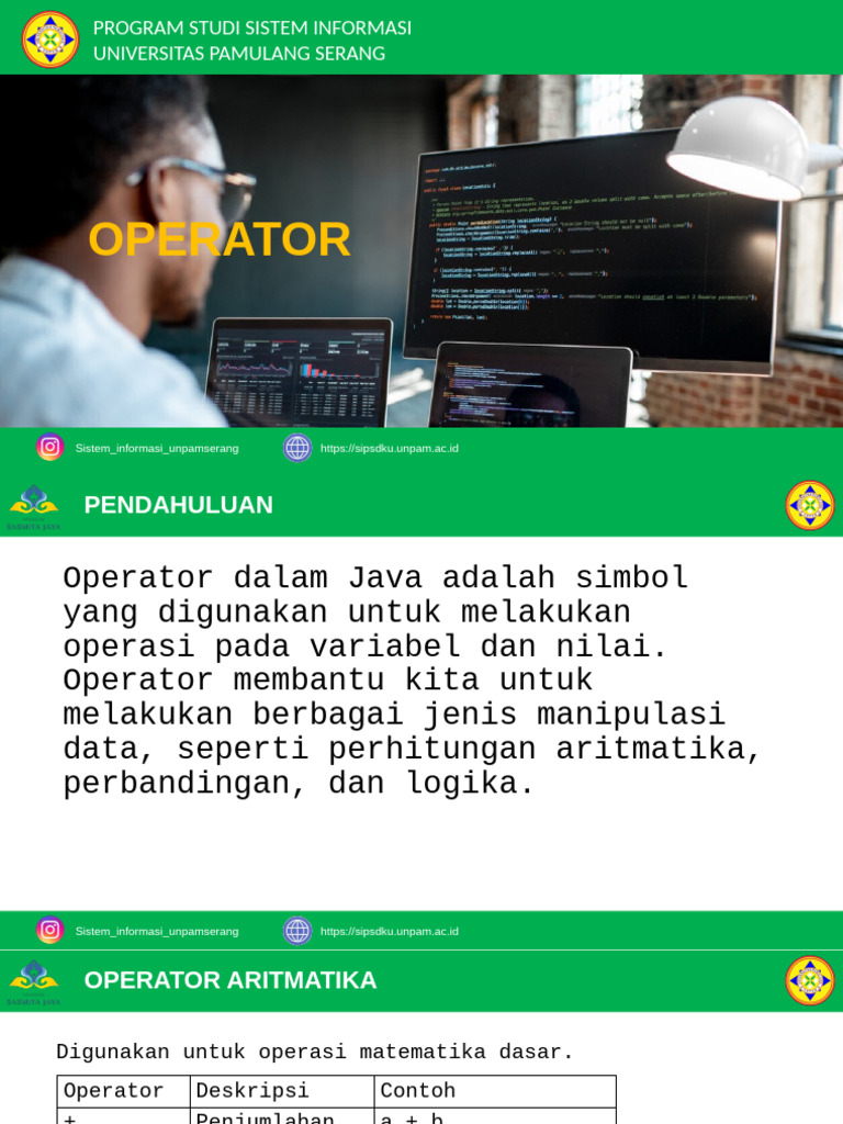 Pertemuan 5 - Operator | PDF