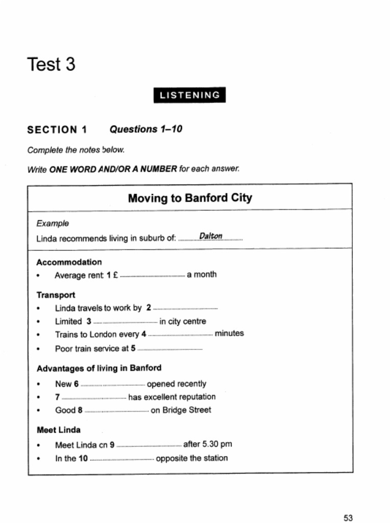 IELTS Listening-&-Reading Listening C13 Test-3 Questions | PDF