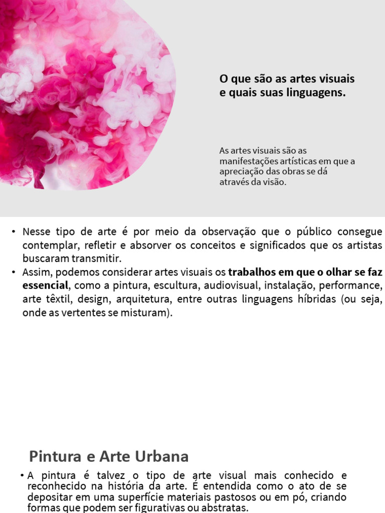 Definição de Artes Visuais | PDF | Pinturas | Escultura