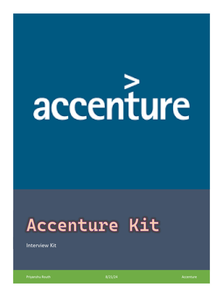 Accenture Interview Preparation Kit | PDF | Integer (Computer Science ...