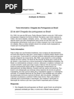 Avaliação de Historia