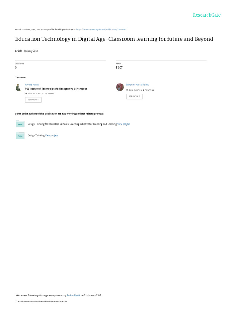 Digital Age Classroom Learning Insights | PDF | Augmented Reality ...