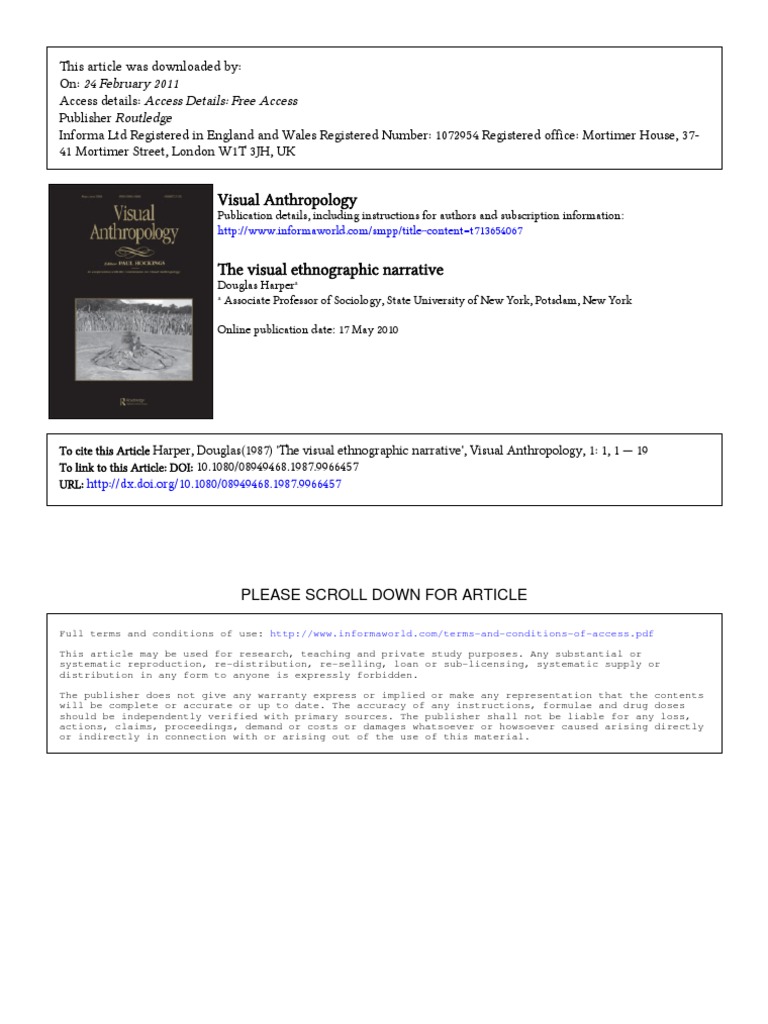 The Visual Ethnographic Narrative | PDF | Ethnography | Narrative