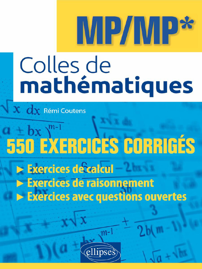 550 Exercices Corrigés Mathématiques MP | PDF