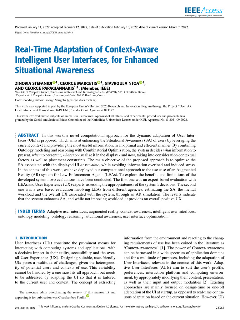 Real-Time Adaptation of Context-Aware Intelligent User Interfaces For ...