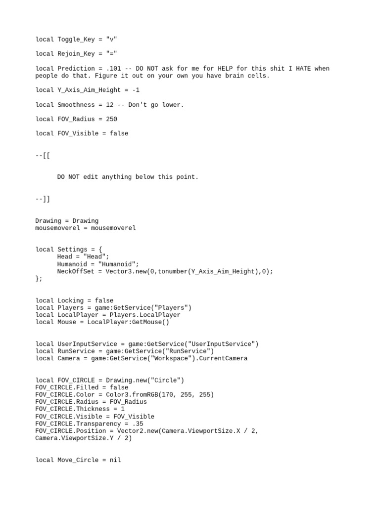 Mouse Tracer Aimbot Script | PDF