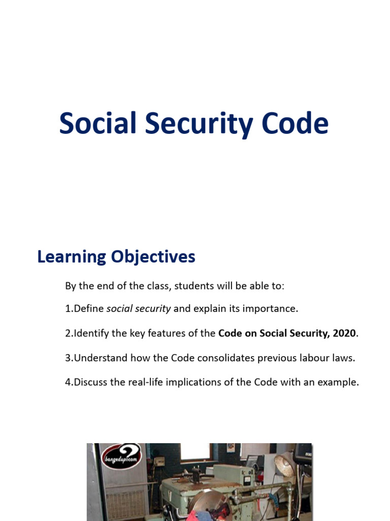 Overview of the Social Security Code 2020 | PDF | Employment | Labor