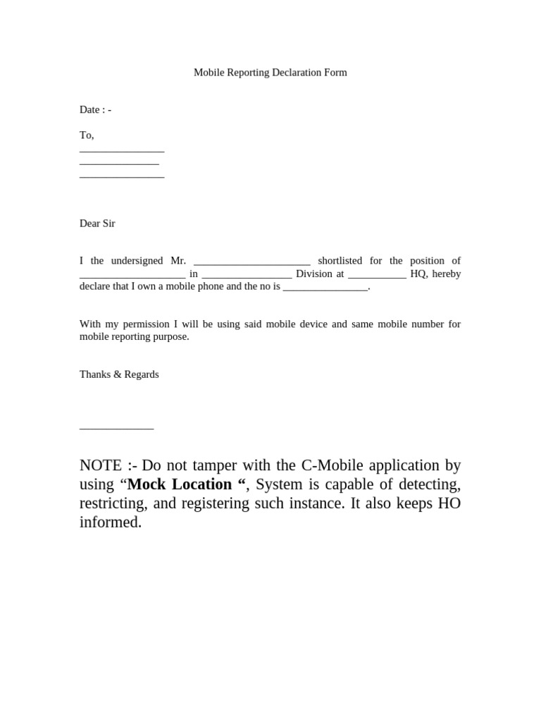 Declaration | PDF