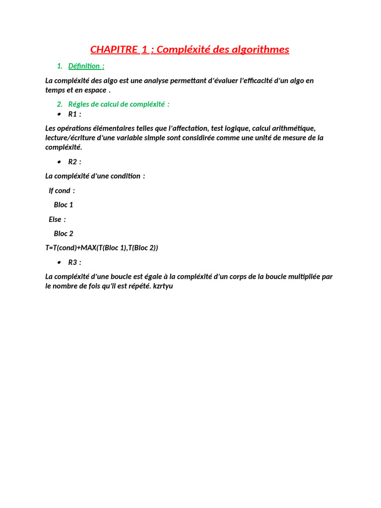 Comprendre la complexité des algorithmes | PDF