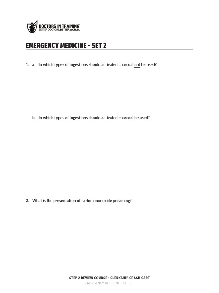 Emergency Medicine Clerkship Review PDF