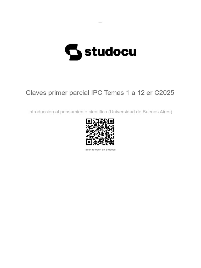 Primer Parcial 1c 2025 Sin Resaltar | PDF | Argumento | Verdad