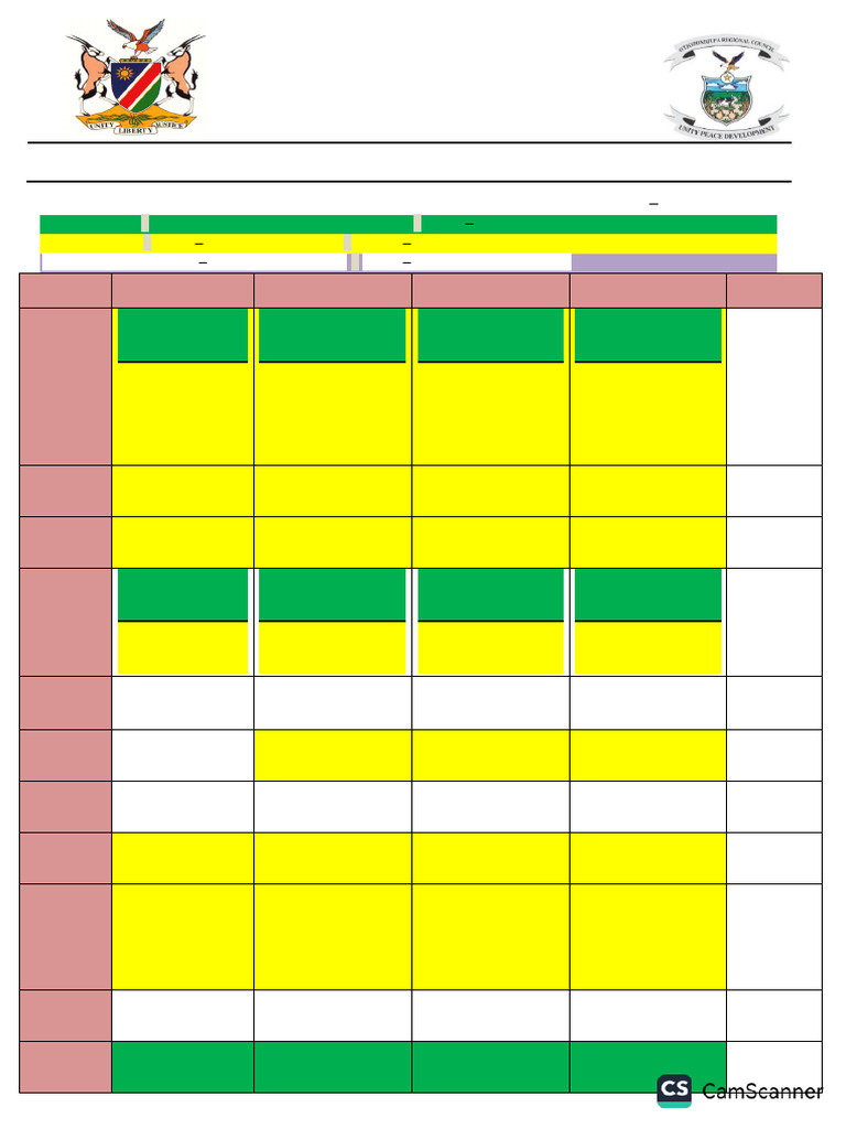Namibia Grade 4-7 Exam Timetable 2024 | PDF
