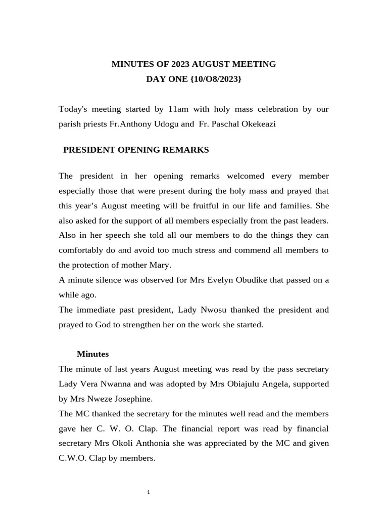 Program For 2024 August Meeting | PDF