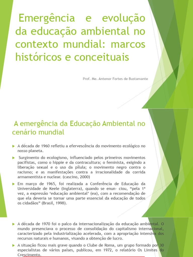 Evolução da Educação Ambiental Global | PDF | Sustentabilidade ...