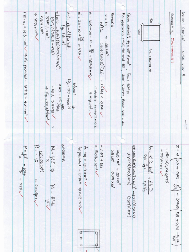 RCD3601 MEMO Minor Test 1 | PDF