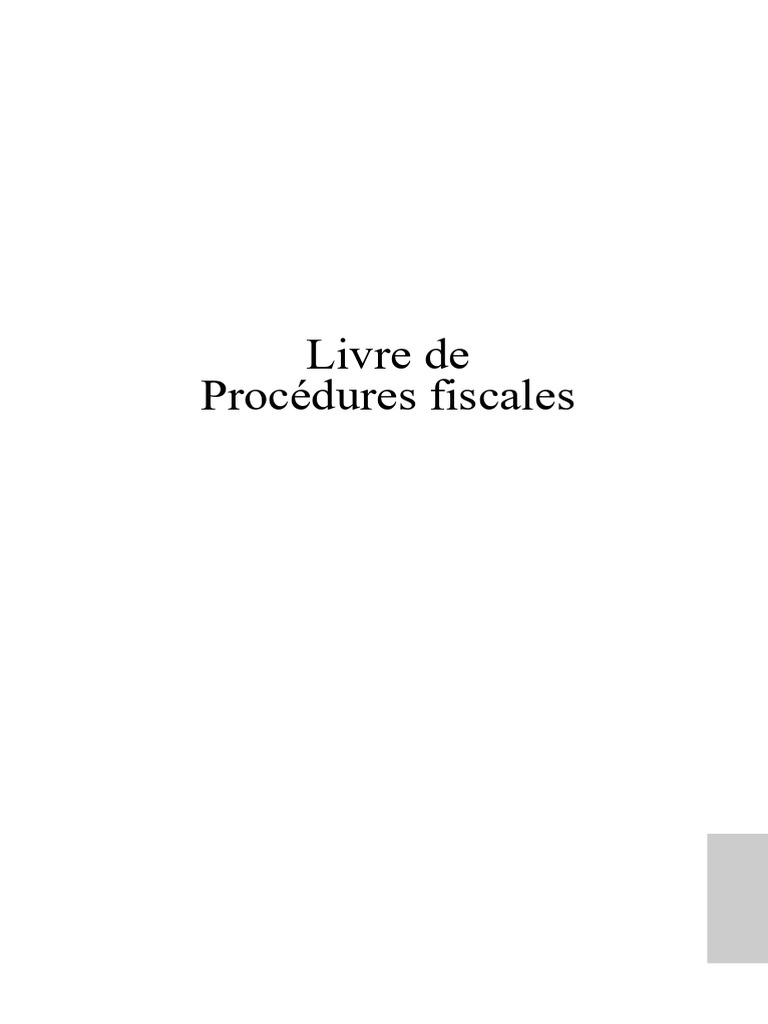 Livre des Procédures Fiscales 2024 | PDF | Impôts | Impôt sur le revenu