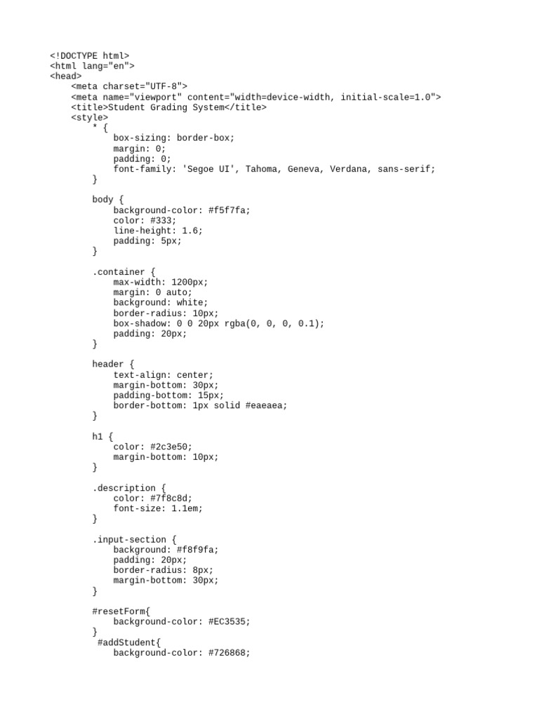 Student Grading System Overview | PDF | Science | Computing