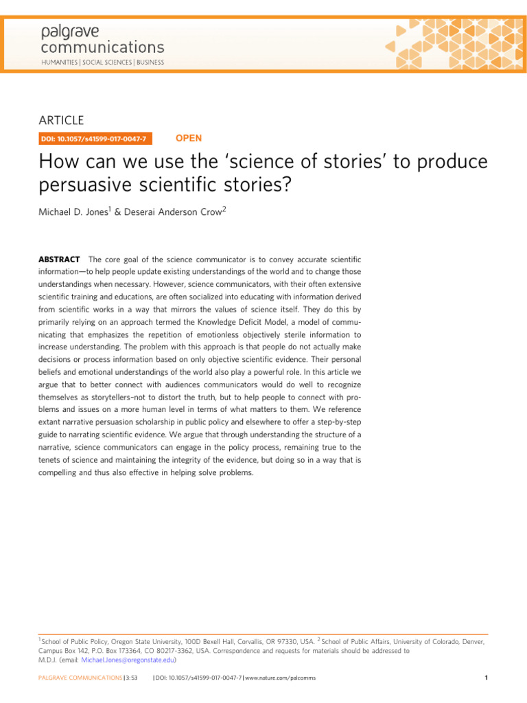 Crafting Persuasive Scientific Narratives | PDF | Vaccination | Measles