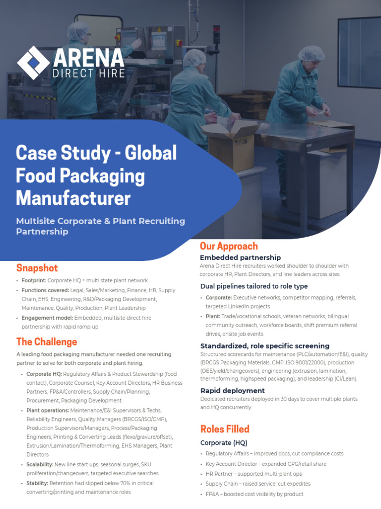 Food Packaging Recruitment Case Study | PDF | Business