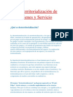 Desterritorialización de Bienes y Servicio