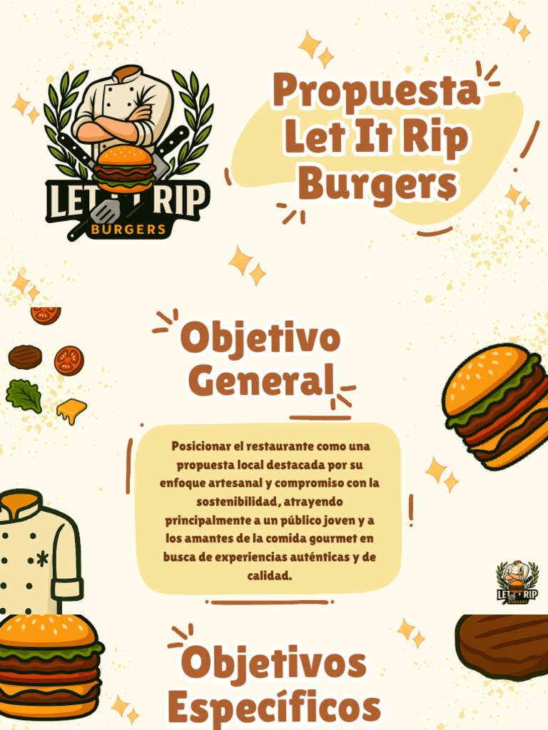 Propuesta Let It Rip Burgers | PDF | Hamburguesas | Cocina