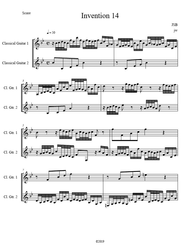 Bach Invention 14 | PDF