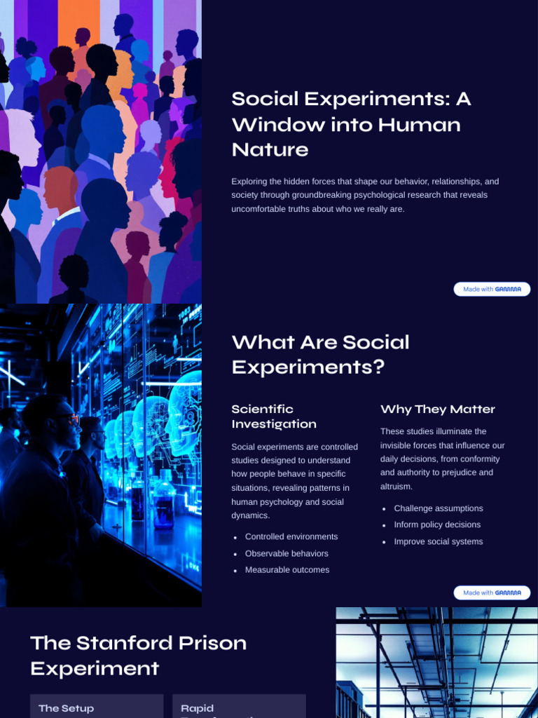 Social Experiments Unveiling Human Behavior | PDF | Behavioural ...
