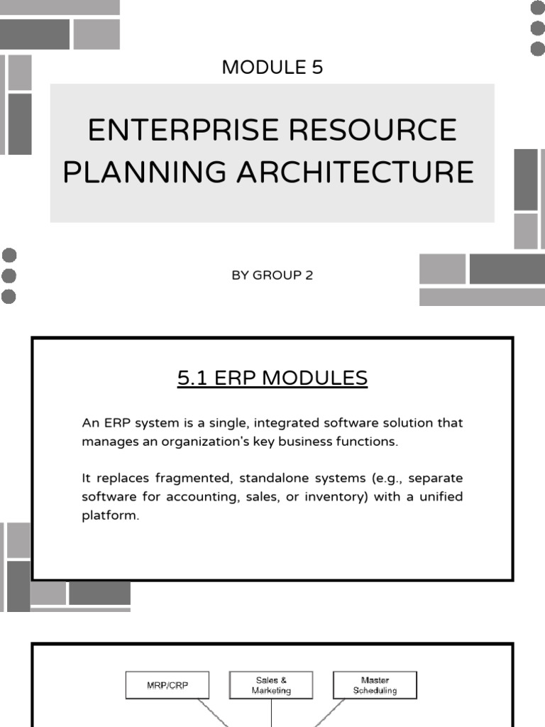 ERP Architecture and Key Modules Explained | PDF | Enterprise Resource ...