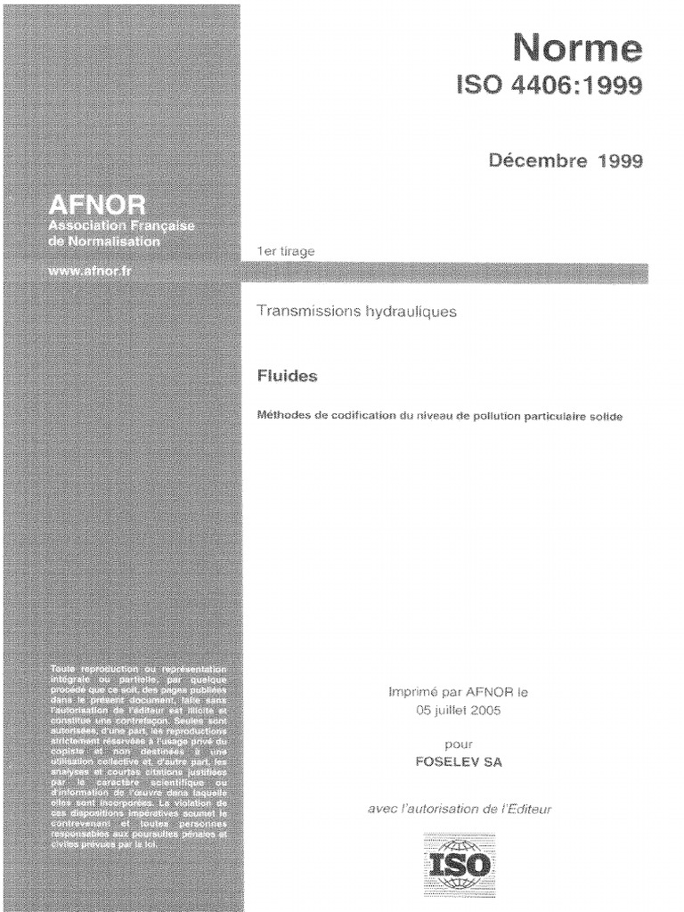 Iso 4406 | PDF