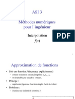 Méthodes numériques pour l'ingénieur interpolation f(x)