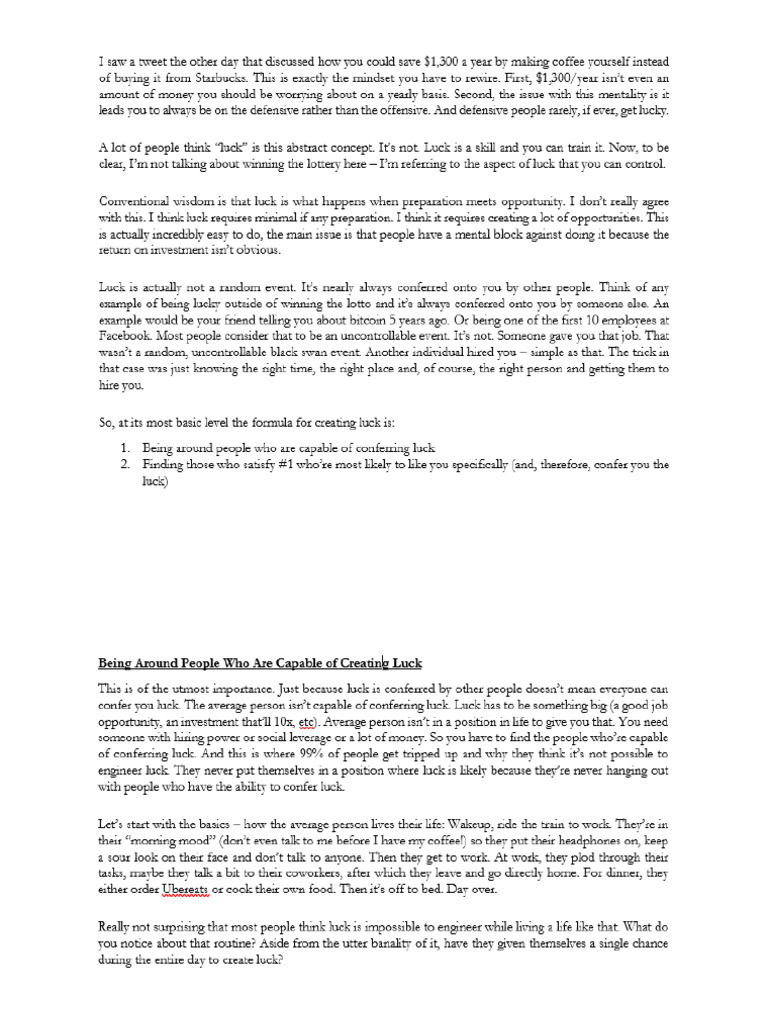 Engineering Luck | PDF